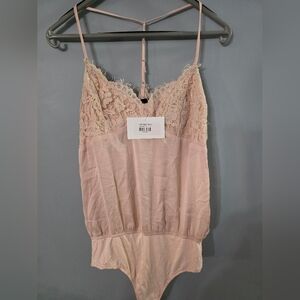 HEYSON Lace Trim Pink Chemise